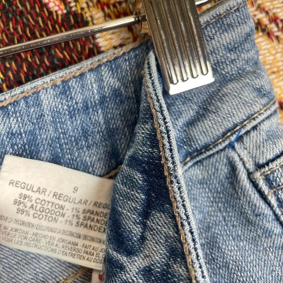 Glo Women's Flared Blue Navy Embroidered Jeans - Picture 5 of 7